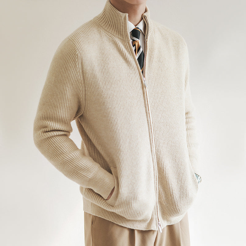 William | Men’s Cardigan Ribbed Texture 1
