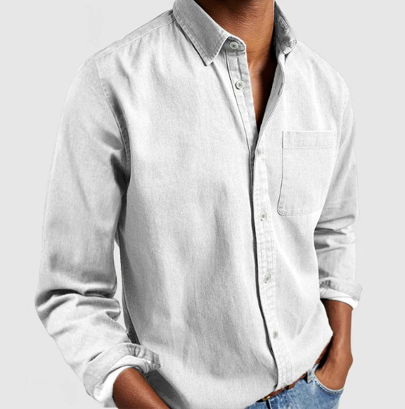 William | Men’s Dress Shirt With Button Front Point Collar 3