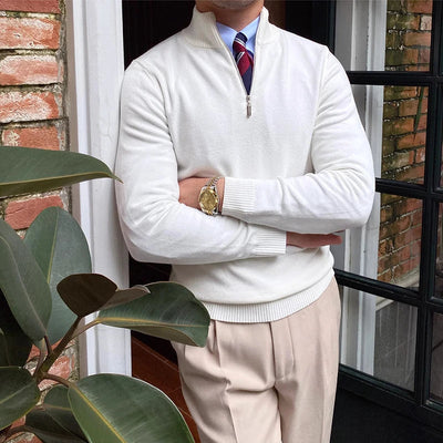 William | Men’s Half-Zip Sweater Soft Knit Design 2