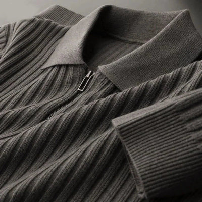 William | Men’s Long Sleeve Polo Shirt With Collar And Button Placket 6