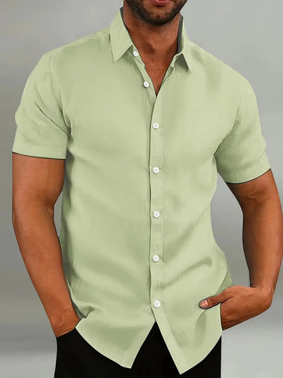 William | Men’s Short Sleeve Shirt With Button-Down Front 10
