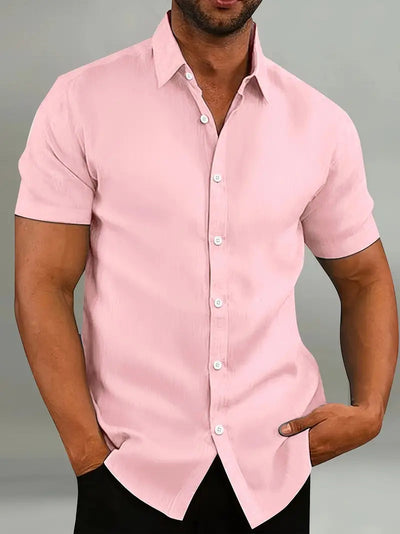 William | Men’s Short Sleeve Shirt With Button-Down Front 17