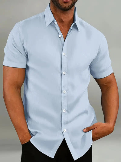 William | Men’s Short Sleeve Shirt With Button-Down Front 1