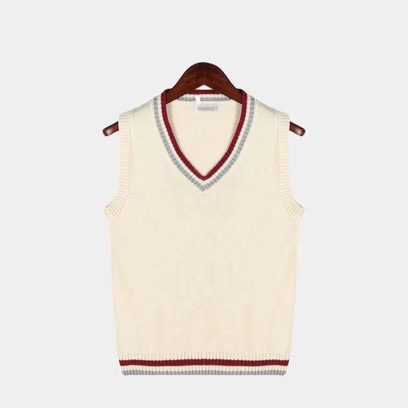 William | Men’s Sleeveless Sweater Patterned Knit Design 2