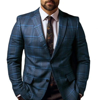 William | Men’s Suit Jacket Tailored Fit Checked Pattern 4