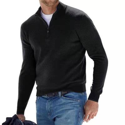 William | Men’s Sweater V-Neck With Zipper Smooth Design 2