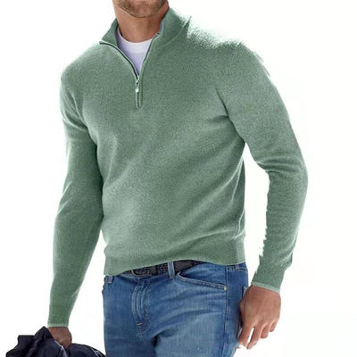 William | Men’s Sweater V-Neck With Zipper Smooth Design 5
