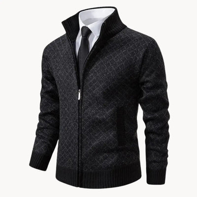 William | Men’s Turtleneck Sweater Jacquard Knit 0