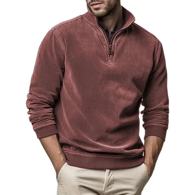William | Men’s Vintage Fleece Sweatshirt With Ribbed Cuffs 6