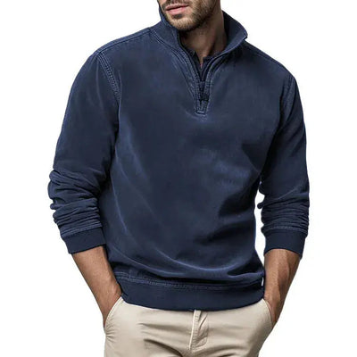 William | Men’s Vintage Fleece Sweatshirt With Ribbed Cuffs 8