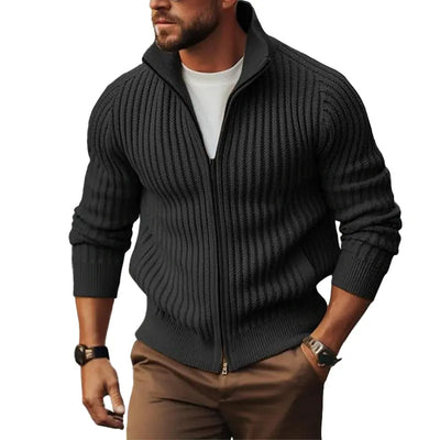 William | Men’s Zip Up Cardigan Soft Texture 0