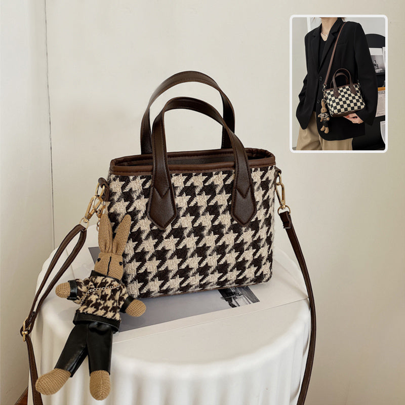 Women’s Shoulder Bag Houndstooth Pattern 1