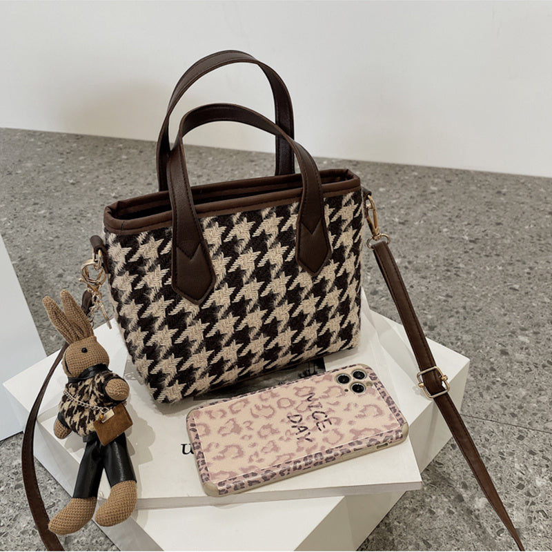Women’s Shoulder Bag Houndstooth Pattern 4