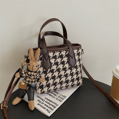 Women’s Shoulder Bag Houndstooth Pattern 9