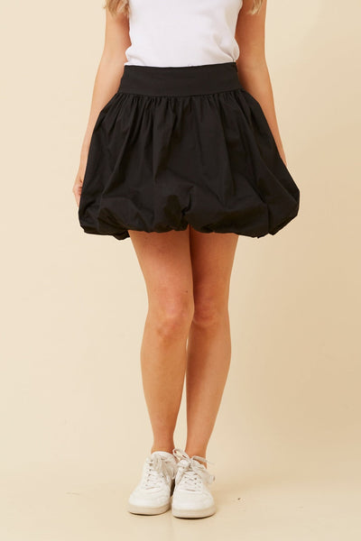 Women's Bubble Mini Skirt Lightweight Structured Fabric-1
