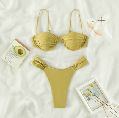 Variant image for Women's High Leg Bikini Set Adjustable Straps-49