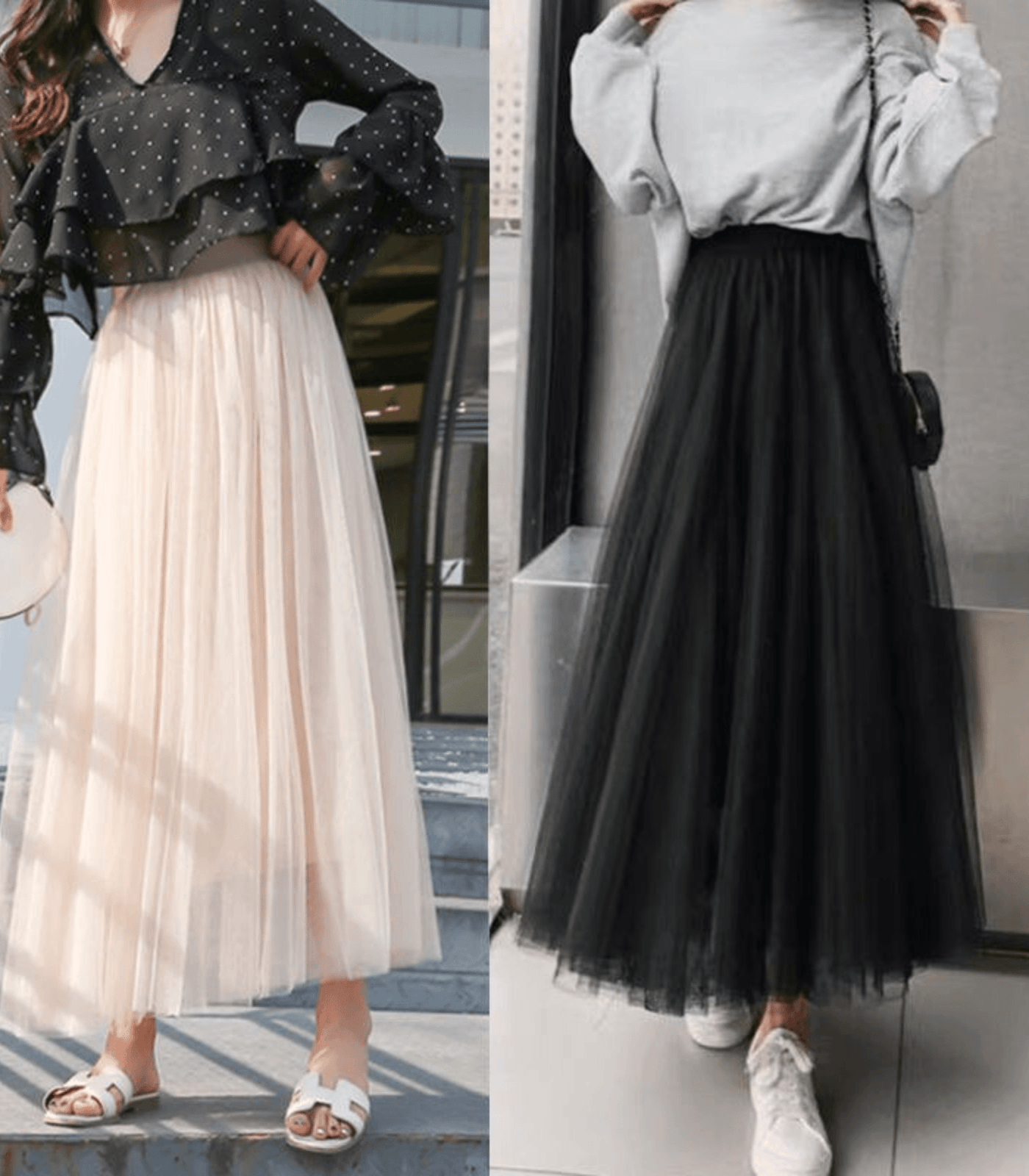 Women's Ankle Length Tulle Skirt Layered Mesh-3